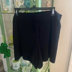 Torrid black lace up shorts with built in bike short liner! Torrid size 2 =18/20